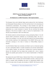 Statement by the Latvian EU Presidency in response to the presentations by Ms. K. Nordmeyer and Ms. M. Beham