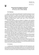 Statement by the Delegation of Ukraine on the situation in and around Ukraine