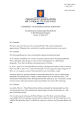 Statement by the Delegation of Norway on the International Roma Day, observed on 8 April 2015