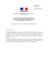 Intervention de l’Ambassadeur Maxime Lefebvre, Représentant permanent de la France auprès de l’OSCE - Déclaration nationale sur les commémorations du génocide arménien