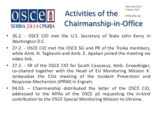 Report on the activities of the Chairperson-in-Office