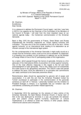 Address by the Minister for Foreign Affairs of Armenia, H.E. Edward Nalbandian