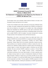 Statement by the Latvian EU Presidency in response to the report by the Director of the Office for Democratic Institutions and Human Rights (ODIHR), Mr. Michael Georg Link
