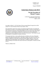 Statement by the Delegation of the United States of America on the death penalty in the United States of America