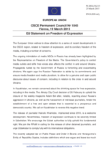 Statement by the Latvian EU Presidency on the freedom of expression in the OSCE area