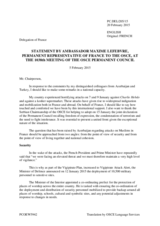Statement by the Delegation of France in response to the statements by delegations on the recent Islamophobic incidents in the OSCE area