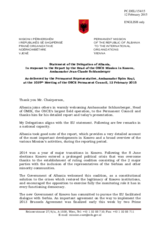 Statement by the Delegation of Albania in response to the report by the Head of the OSCE Mission in Kosovo, Ambassador Jean-Claude Schlumberger