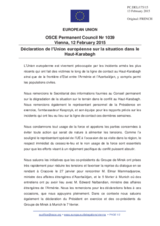 Déclaration de l’Union européenne sur la situation dans le Haut-Karabagh