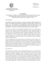Statement by the Delegation of Moldova in response to the address by the Chairperson-in-Office of the OSCE, First Deputy Prime Minister and Minister for Foreign Affairs of Serbia, H.E. Ivica Dačić