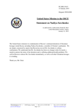 Statement by the Delegation of the United States of America on the abduction and illegal detention of Ukrainian citizens by the Russian Federation