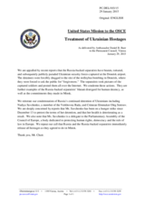 Statement by the Delegation of the United States of America on the abduction and illegal detention of Ukrainian citizens by the Russian Federation