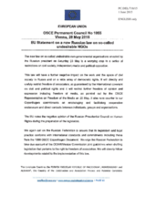 Statement by the Latvian EU Presidency on the Russian law on so-called “undesirable” non-governmental organizations