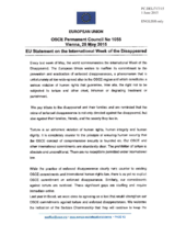 Statement by the Latvian EU Presidency on the International Week of the Disappeared