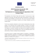 Statement by the Latvian EU Presidency on the Seventy-first anniversary of the deportation of the Crimean Tatar people by the Soviet regime