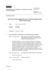 Diario de la 1058ª Sesión extraordinaria del Consejo Permanente 