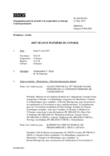 Journal de la 1053ème séance plénière du Conseil