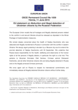 Statement by the Latvian EU Presidency on the illegal detention of Ukrainian citizens by the Russian Federation