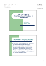 Presentation by Mr. Pal Dunay, Director 