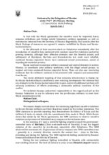 Statement by the Delegation of Ukraine on the situation in and around Ukraine