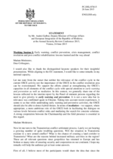 Statement by Mr. Andrei Galbur, Deputy Minister of Foreign Affairs and European Integration