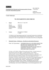 Journal der 792. Plenarsitzung des Forums