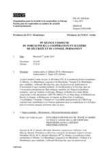 Journal de la 59ème séance commune du Forum pour la coopération en matière de sécurité et du Conseil permanent