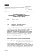 Journal der 59. Gemeinsamen Sitzung des Forums für Sicherheitskooperation und des Ständigen Rates