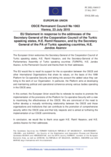 Statement by the Luxembourgian EU Presidency in response to the addresses by H.E. Ramil Hasanov and by H.E. Jandos Asanov