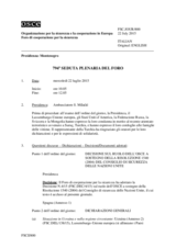 Giornale della 794a Seduta plenaria del Foro di cooperazione per la sicurezza