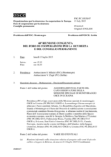 Giornale della 60a Riunione congiunta del Foro di cooperazione per la sicurezza e del Consiglio permanente