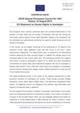 Statement by the Luxembourgian EU Presidency on the human rights and fundamental freedoms in Azerbaijan