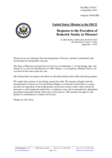 Statement by the Delegation of the United States of America on the death penalty in the United States of America