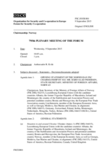 Journal of the 795th Plenary Meeting of the Forum for Security Co-operation