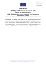 Statement by the Luxembourgian EU Presidency on the release of Estonian police officer Mr. E. Kohver