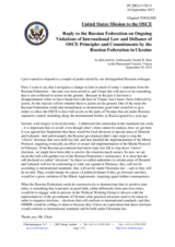Statement by the Delegation of the United States of America in response to the statement by the Delegation of the Russian Federation on the situation in Ukraine and the need to implement the Minsk agreements