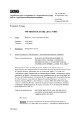 Diario de la 798ª Sesión plenaria del Foro de Cooperación en materia de Seguridad  