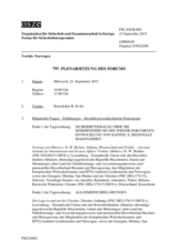 Journal der 797. Plenarsitzung des Forums