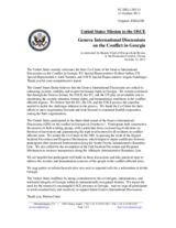 Statement by the Delegation of the United States of America in response to the address by the Co-Chairmen of the Geneva International Discussions