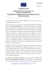 Statement by the Luxembourgian EU Presidency in response to the presentations by the Chairpersons of the Security Committee, the Economic And Environmental Committee and the Human Dimension Committee