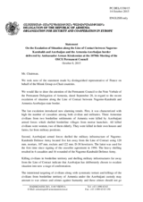 Statement by the Delegation of Armenia in response to the statement by the Co-Chairmen of the OSCE Minsk Group on the latest developments in the Nagorno-Karabakh peace process
