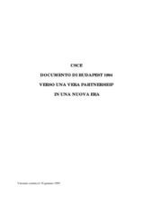 Verso una Vera Partnership in una Nuova Era