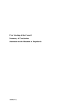 Final Document of the First Meeting of the CSCE Council of Ministers, Berlin, 19-20 June 1991