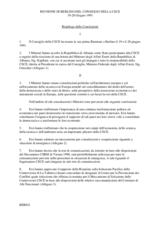 Final Document of the First Meeting of the CSCE Council of Ministers, Berlin, 19-20 June 1991 (it) Final Document of the First Meeting of the CSCE Council of Ministers, Berlin, 19-20 June 1991 (it)