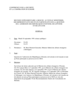 Final Document of the Additional Meeting at the Ministerial Level, Moscow, 10 September 1991 (fr) Final Document of the Additional Meeting at the Ministerial Level, Moscow, 10 September 1991 (fr)