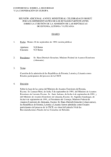Final Document of the Additional Meeting at the Ministerial Level, Moscow, 10 September 1991 (es) Final Document of the Additional Meeting at the Ministerial Level, Moscow, 10 September 1991 (es)
