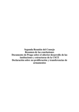 Final Document of the Second Meeting of the CSCE Council of Ministers, Prague, 30-31 January 1992 (es) Final Document of the Second Meeting of the CSCE Council of Ministers, Prague, 30-31 January 1992 (es)