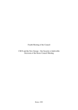 Final Document of the Fourth Meeting of the CSCE Council of Ministers, Rome, 30 November-1 December 1993