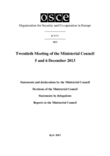 Final Document of the Twentieth Meeting of the Ministerial Council, Kyiv, 5-6 December 2013