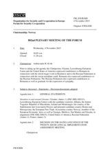 Journal of the 802nd Plenary Meeting of the Forum for Security Co-operation