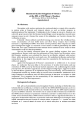 Statement by the Delegation of Ukraine on the situation in and around Ukraine